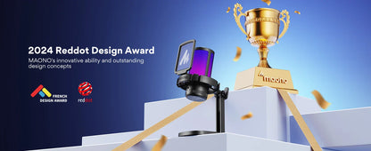 Maono DGM20 Gaming Microphone,USB Microphone Condenser Mic RGB Gaming Mic with Noise reduction software,Mic Gain,One Key Mute