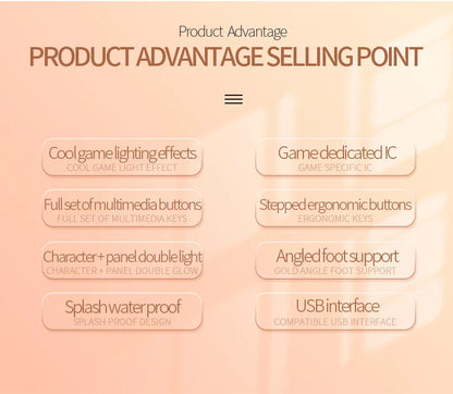 Wired Mechanical Keyboard, Laptop, Desktop Computer, Office Gaming Keyboard, Brown Switch, Multicolor USB Computer Accessories