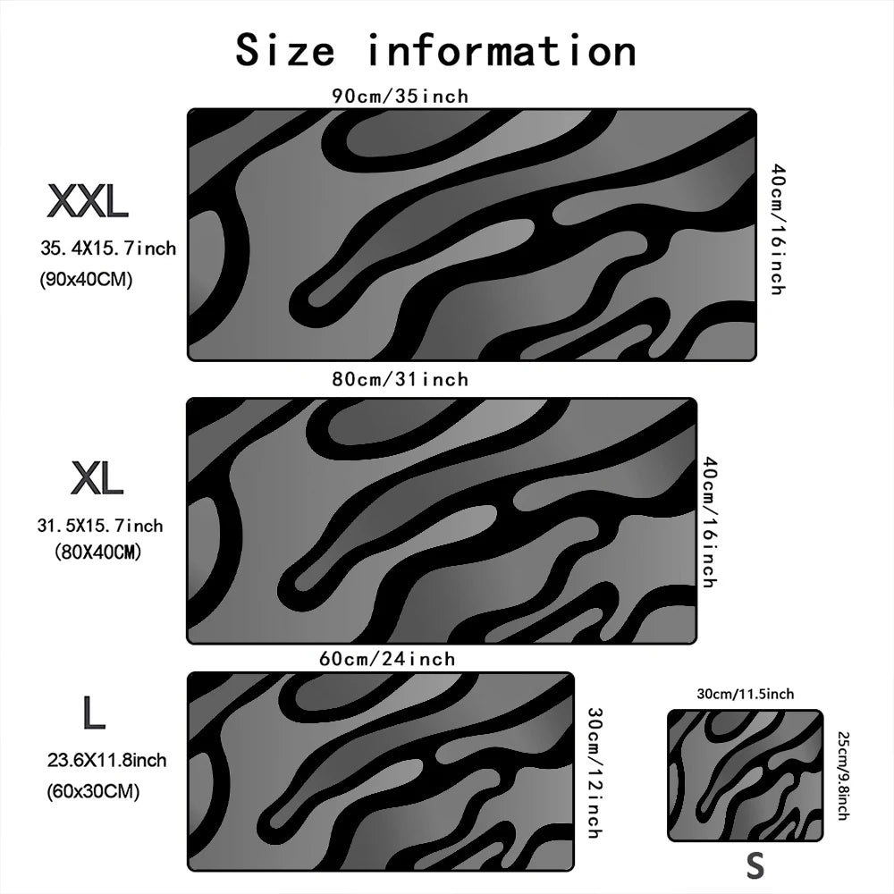 Fluid Mouse Pad Large Computer Office Game Table Mats XXL Rubber Anti-slip Gaming Keyboard XL Mousepads Long Desk Pads 400X900