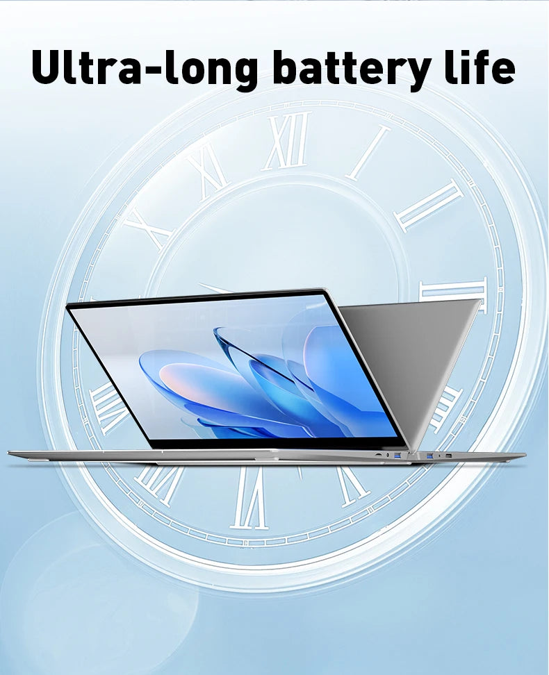 NEW 14.1" Ultra Slim Laptop 16GB RAM 2TB SSD Windows 11 Intel N3700 Notebook Gamer 1920*1080 Display Office Study Computer PC