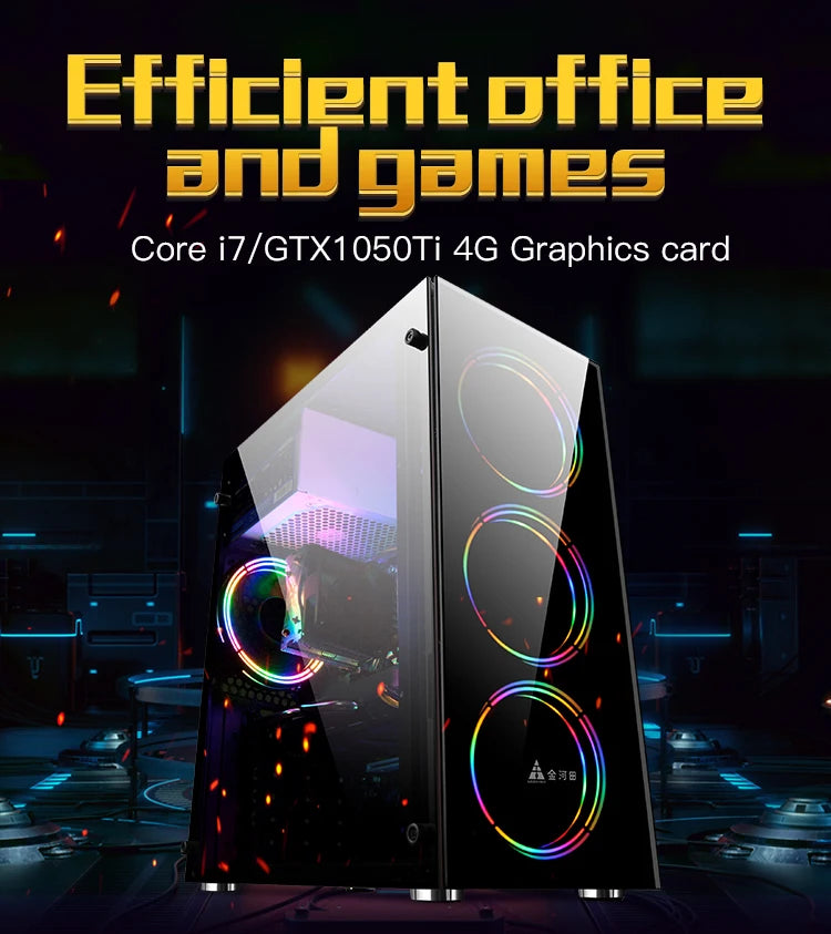Pc gamer i7 CPU Office Desktop Computer I3 I5 I7 CPU 16GB 8GB Ram 256G SSD GTX 7670TI Graphics Card Win 10 Gaming PC MINI PC