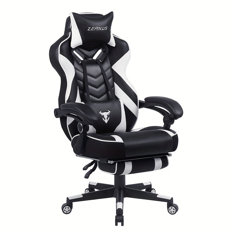 Adult Gaming Chair Adjustable Backrest Height Recliner Computer Chair With Footrest Ergonomic Computer Gaming Chair Computer Gaming Chair With Massage Gaming High-back Chair Large And Tall Gaming Chair Large Computer Gaming C