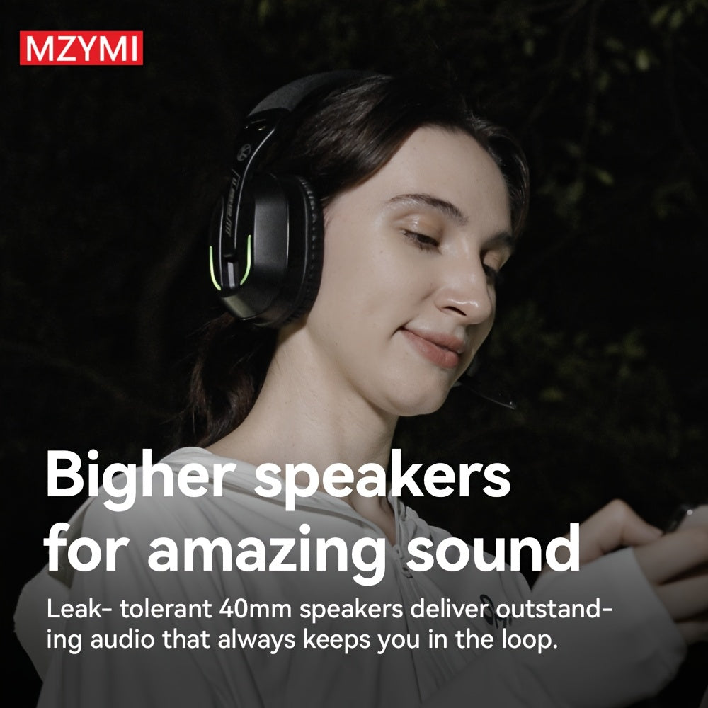 MZYMI GT100 2.4GHz/Wireless Gaming Headset for PlayStation 5 4, Gamer Headphones with Detachable Microphone for PS5, PS4, PC, Switch, Ultra-low Latency, 25 Hours Playtime, Wired Mode for Xbox Series, Console Gaming, Pc Headse