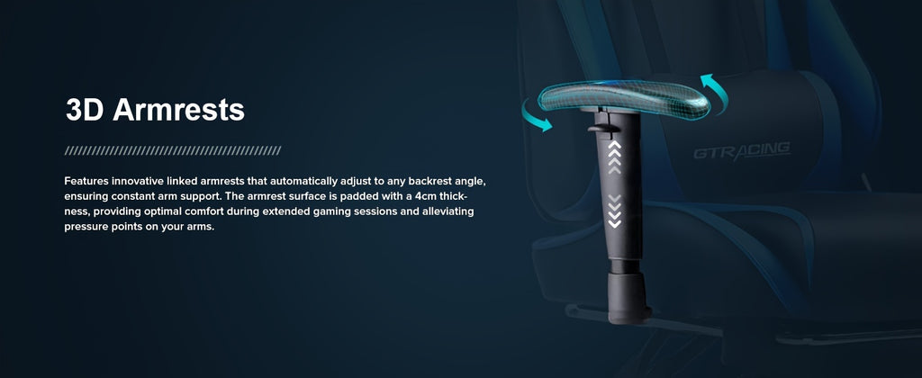 GTRACING Racing Style Gaming Chair, Ergonomic Computer Office Chair, Reclining Gaming Chair, Seat Height Adjustment, With Headrest And Lumbar Support, Maximum Weight Capacity 350-400 Lbs