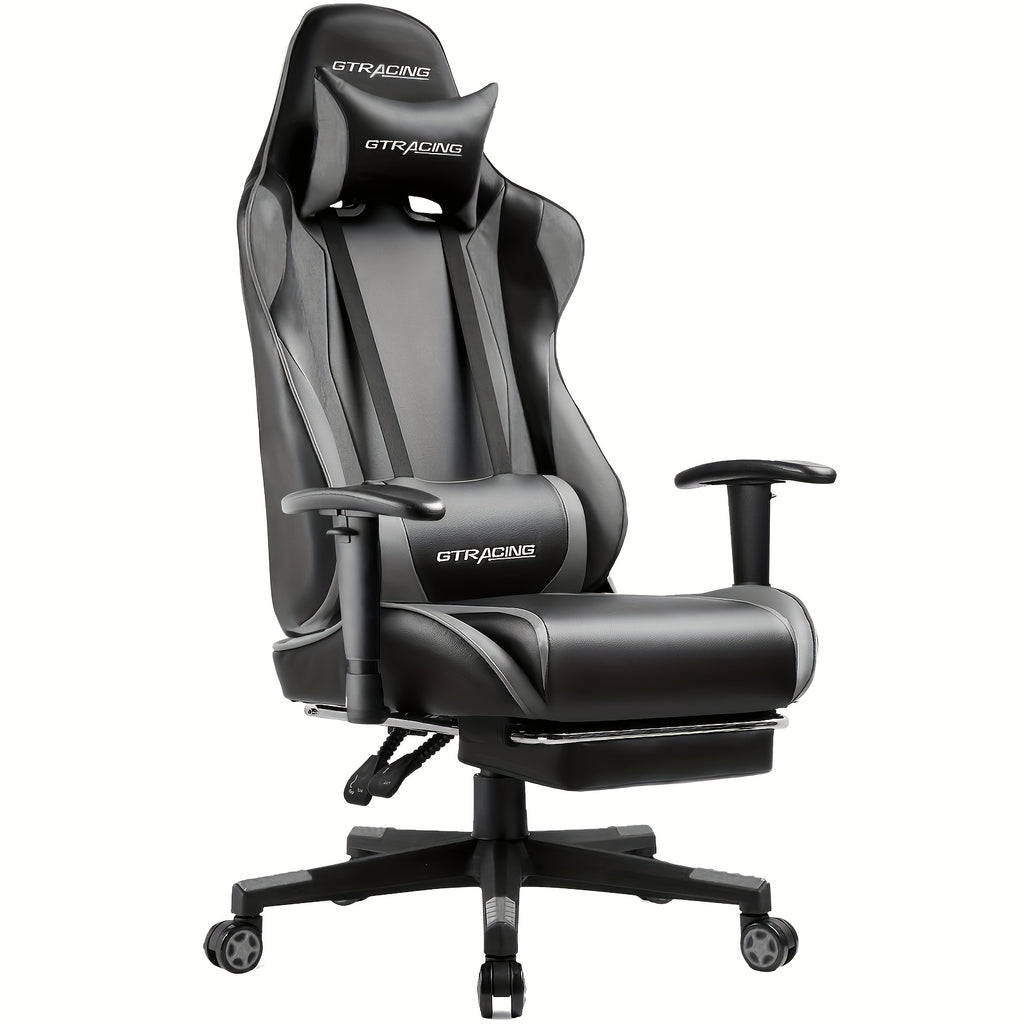 GTRACING Racing Style Gaming Chair, Ergonomic Computer Office Chair, Reclining Gaming Chair, Seat Height Adjustment, With Headrest And Lumbar Support, Maximum Weight Capacity 350-400 Lbs