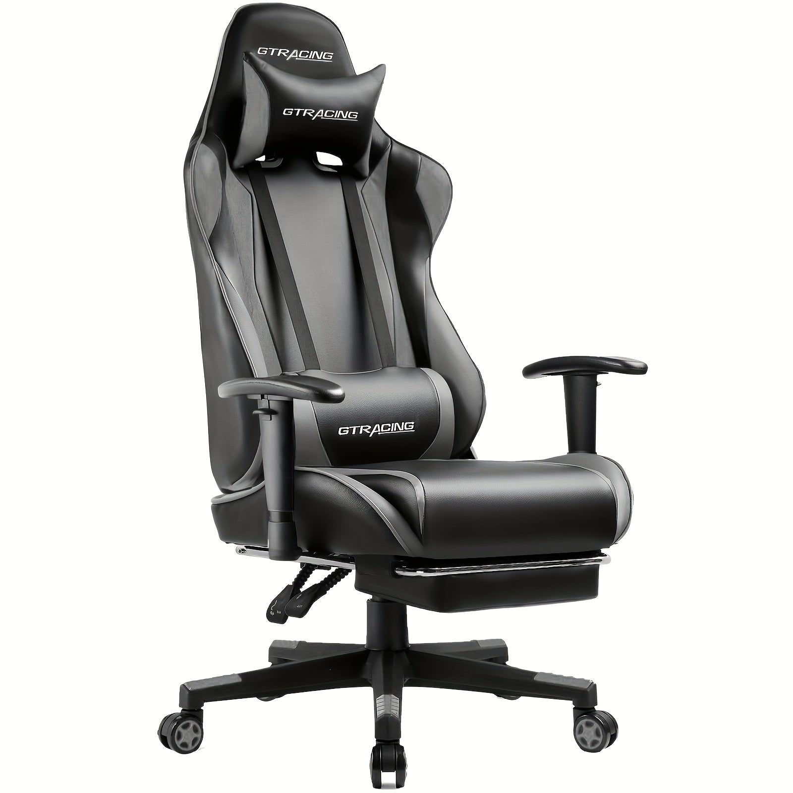 GTRACING Racing Style Gaming Chair, Ergonomic Computer Office Chair, Reclining Gaming Chair, Seat Height Adjustment, With Headrest And Lumbar Support, Maximum Weight Capacity 350-400 Lbs