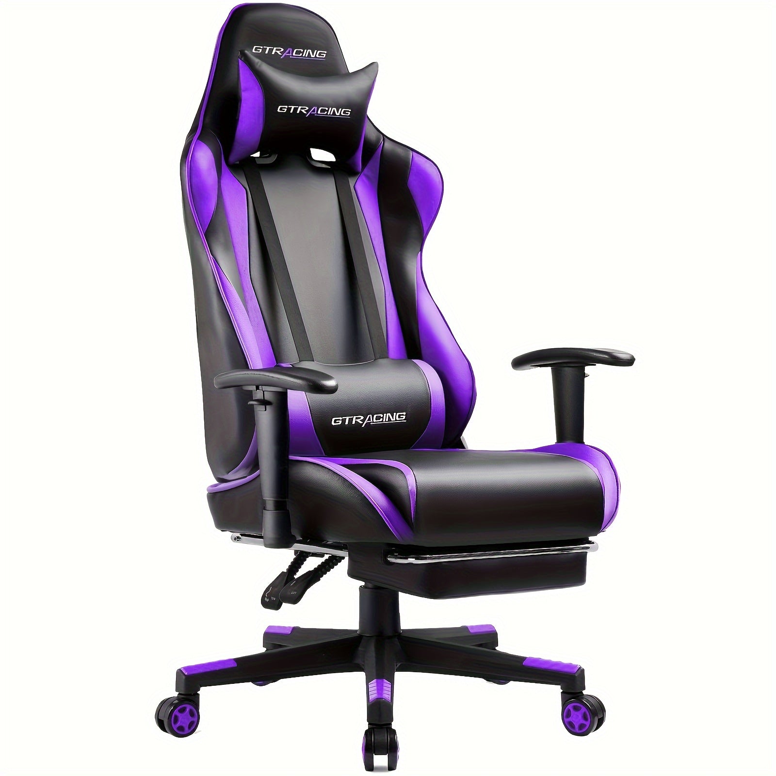 GTRACING Racing Style Gaming Chair, Ergonomic Computer Office Chair, Reclining Gaming Chair, Seat Height Adjustment, With Headrest And Lumbar Support, Maximum Weight Capacity 350-400 Lbs