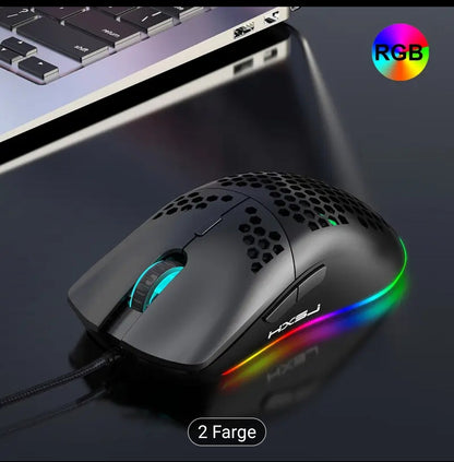 HXSJ 60% Mini Mekanisk Tastatur og Mus Kombinasjon, 61 Taster RGB Belysning, Ergonomisk Optisk Spillsett, Bærbar ABS, for PC - Ingen Batteri Krever