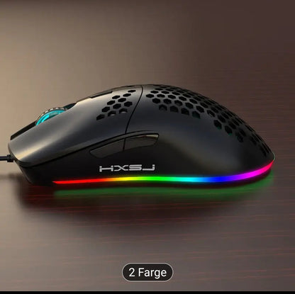 HXSJ 60% Mini Mekanisk Tastatur og Mus Kombinasjon, 61 Taster RGB Belysning, Ergonomisk Optisk Spillsett, Bærbar ABS, for PC - Ingen Batteri Krever